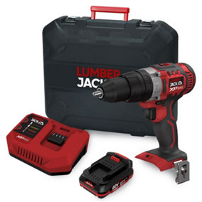 Lumberjack 20V Hammer Combi Drill 1x 2Ah Battery Fast Charger & Storage Case