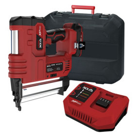 Lumberjack 20V Nailer and Staple Gun 1x Nail & Stapler 4Ah Battery Fast Charger & Storage Case