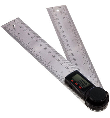 Digital Angle Ruler Stainless Steel Electronic Angle Finder Ruler 360  Degree Inch Metric Scale Digital Protractor for Angle Length