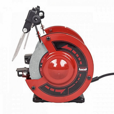 Lumberjack Bench Grinder 250W Motor 150mm Coarse Disc Grinding Sander with LED Work Lights & Eye Safety Shields
