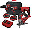 Lumberjack Cordless 20V Combi Drill Impact Driver Jigsaw & SDS Drill with 4A Batteries & Fast Charger
