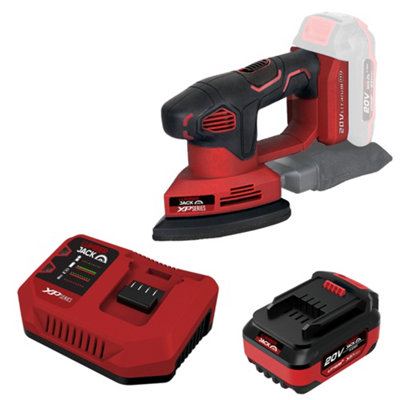 Lumberjack Cordless 20V Detail Sander Kit 1x 4Ah Battery & Fast Charger