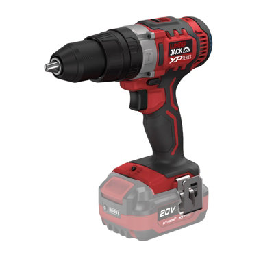 Lumberjack Cordless 20V Hammer Drill Driver with LED Work Light Red (BARE UNIT)