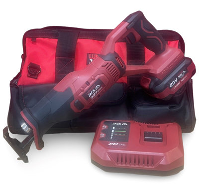 Lumberjack Cordless 20V Reciprocating Saw Kit 1x 4Ah Battery, Fast Charger & Carry Bag