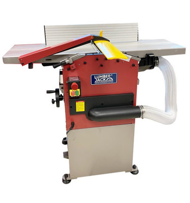 Lumberjack Industrial Heavy Duty Planer Thicknesser Includes Wheels and Integrated Dust Extractor