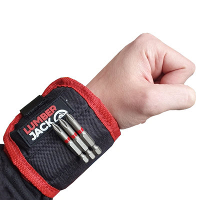Lumberjack Magnetic Wristband Best DIY Gift, Easily Fit 8-12 Screws, Nails, Wrenches, Drill Bits, Gadgets for Men, Gifts for Dad