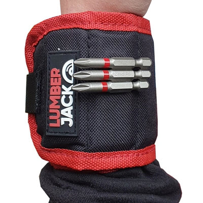 Lumberjack Magnetic Wristband Best DIY Gift, Easily Fit 8-12 Screws, Nails, Wrenches, Drill Bits, Gadgets for Men, Gifts for Dad