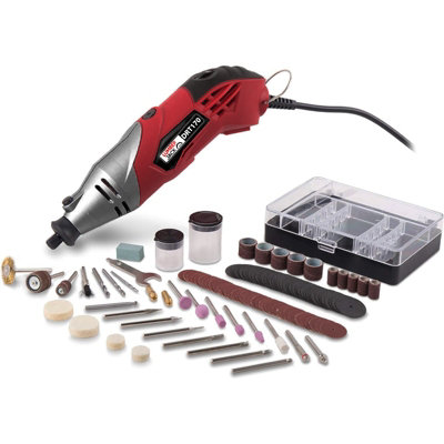 Lumberjack Oscillating Hobby Rotary Multi Tool with 120pc Accessory Set Red