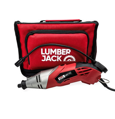 Lumberjack Oscillating Hobby Rotary Multi Tool with 120pc Accessory Set Red