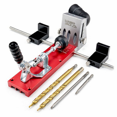 Lumberjack PRO SERIES Pocket Hole Jig Kit Professional Woodworking Tool ...
