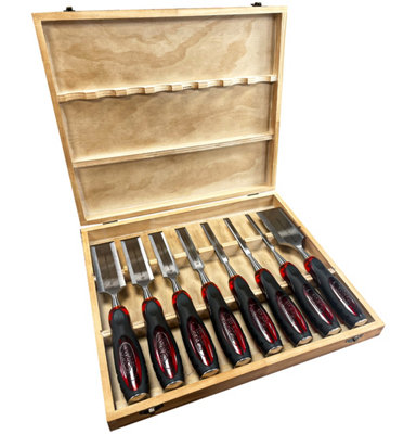 Lumberjack Professional 8 Piece Wood Chisel Set with Split-Proof Handles