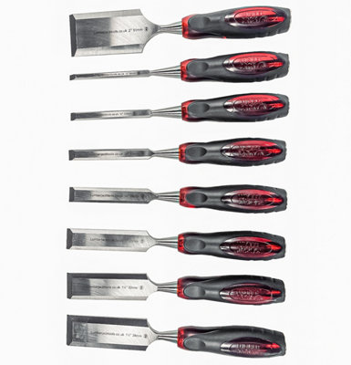 Lumberjack Professional 8 Piece Wood Chisel Set with Split-Proof Handles