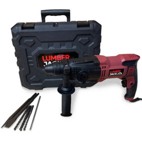 Lumberjack SDS Rotary Hammer Drill 850W with Drill Bits Chisel and Case Included
