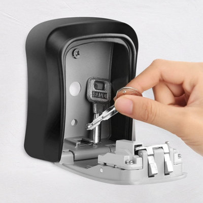 Lumberjack Wall Mounted Key Safe Box with 4 Digit Combination Lock, Weatherproof and Durable for Keys Storage & Secure Access