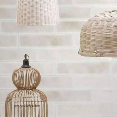 Lumina Bianco Small Format Crackle Glazed Ceramic Tile - 304mm x 76mm