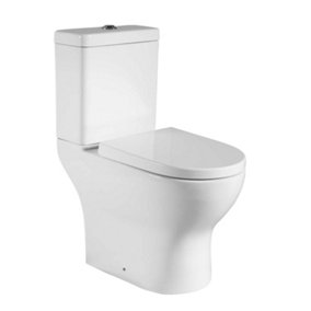 Luminar White Close Coupled Toilet & Soft Close Seat