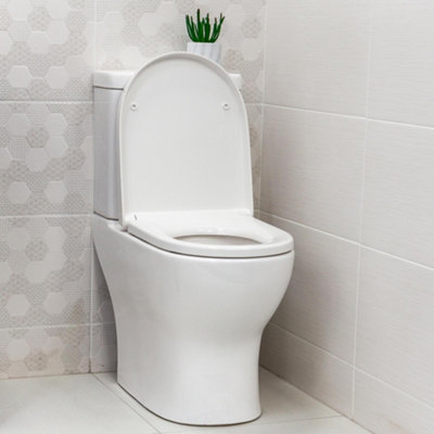 Luminar White Close Coupled Toilet & Soft Close Seat