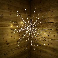 Lumineo 1m LED Polestar Lights - 280 Warm White Lights With Flashing Lights