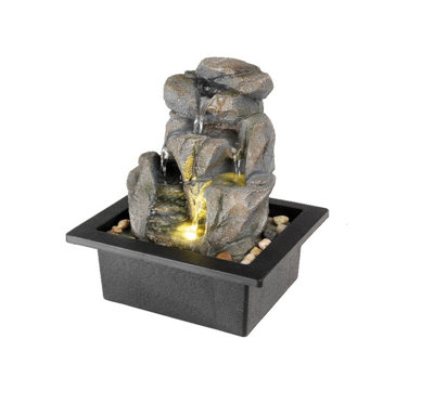 Lumineo 787784 Indoor Step Polyresin Fountain