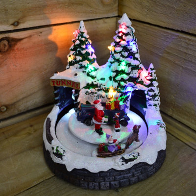 Lumineo Hand Painted Christmas Fun Motion Sleighing LED Sculpture - Blue Price Comparisons | Compare The Build