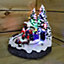 Lumineo Hand Painted Christmas Fun Motion Sleighing LED Sculpture - Blue