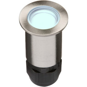 Luminosa 24V Small Stainless Steel Ground Fitting 4 x Blue LED, IP67