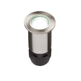 Luminosa 24V Small Stainless Steel Ground Fitting 4 x White LED, IP67