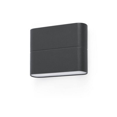 Luminosa Aday LED Outdoor Small Up Down Wall Light Dark Grey IP54 | DIY ...