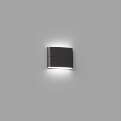 Luminosa Aday LED Outdoor Small Up Down Wall Light Dark Grey IP54