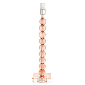 Luminosa Adelie Base Only Table Lamp, Blush Crystal Glass, Bright Nickel Plate