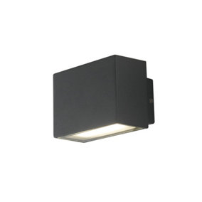 Luminosa Agera Outdoor Integrated LED Aluminum Wall Lamp, Black Matt, IP54, 4000K