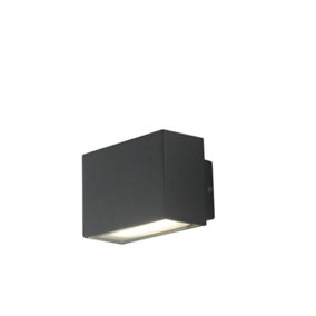 Luminosa Agera Outdoor Integrated LED Aluminum Wall Lamp, Black Matt, IP54, 4000K
