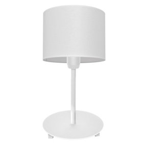 Luminosa Alba Table Lamp With Round Shade White 20cm