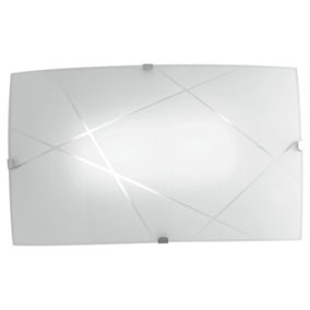Luminosa ALEXIA LED Flush Wall Light White 940lm 4000K 30x18cm