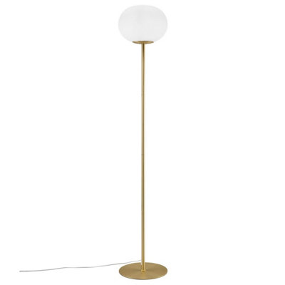 Luminosa Alton Globe Floor Lamp Brass, E27 | DIY at B&Q