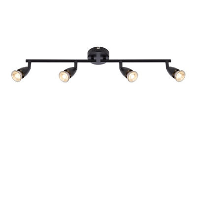 Luminosa Amalfi Ceiling Spotlight Bar 4 Light Matt Black Paint