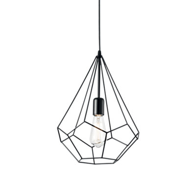 Luminosa Ampolla Decorative Wire Frame Pendant White, E27