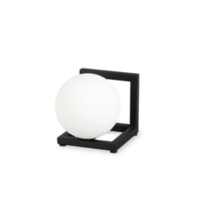 Luminosa ANGOLO Globe Table Lamp Black, In-Built Switch