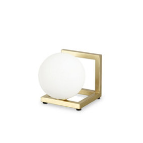 Luminosa ANGOLO Globe Table Lamp Brass, In-Built Switch