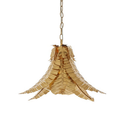 Luminosa Anzio Pendant Ceiling Light Distressed Gold Finish