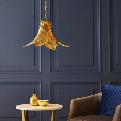 Luminosa Anzio Pendant Ceiling Light Distressed Gold Finish