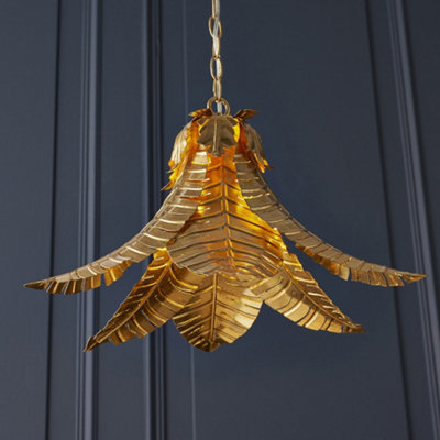 Luminosa Anzio Pendant Ceiling Light Distressed Gold Finish
