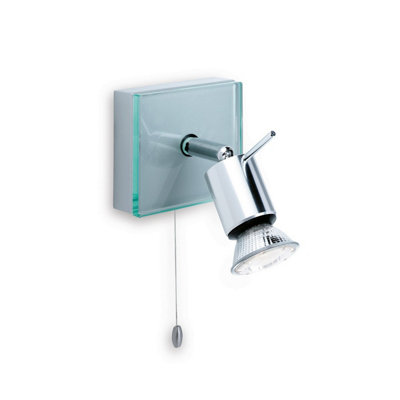 Luminosa Aqua 1 Light Single Switched Spot Light Aluminium, Clear Glass, GU10