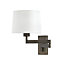 Luminosa Artis 1 Light Indoor Adjustable Wall Lamp Bronze  - Shade Not Included, E27
