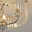 Luminosa Ascoli 3 Light Ceiling Semi Flush Bright Nickel Plate & Clear Cut Glass