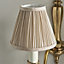 Luminosa Asquith 2 Light Indoor Twin Candle Wall Light Solid Brass, Beige Organza Effect Fabric with Beige Shades, E14