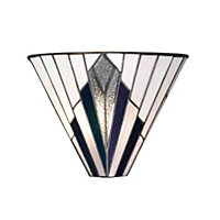 Luminosa Astoria 1 Light Indoor Wall Uplighter Tiffany Style Glass, E14