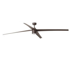 Luminosa Attos LED Brown Ceiling Fan with DC Motor Smart - Remote Included, 3000K