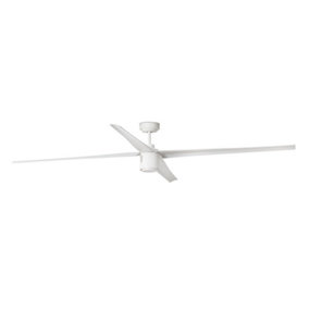 Luminosa Attos LED White Ceiling Fan with DC Motor Smart - Remote Included, 3000K
