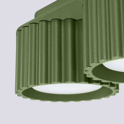 Luminosa Aura Surface Mounted Downlight Olive Green 2x GX53